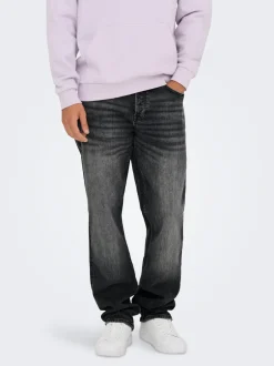 Online ONSEDGE Mellemhøj talje Straight fit Jeans Jeans|Jeans