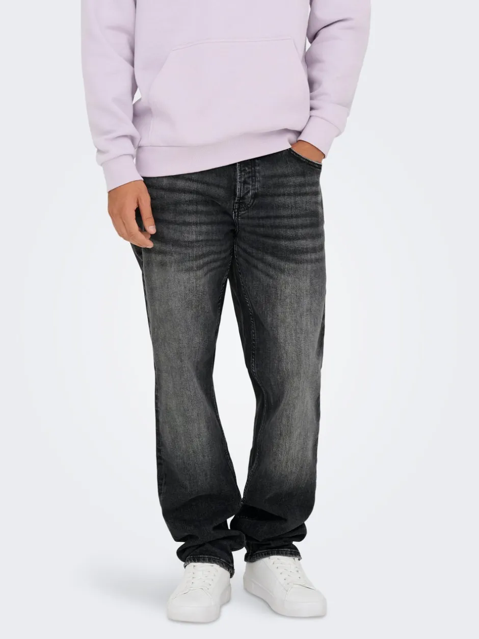 Online ONSEDGE Mellemhøj talje Straight fit Jeans Jeans|Jeans