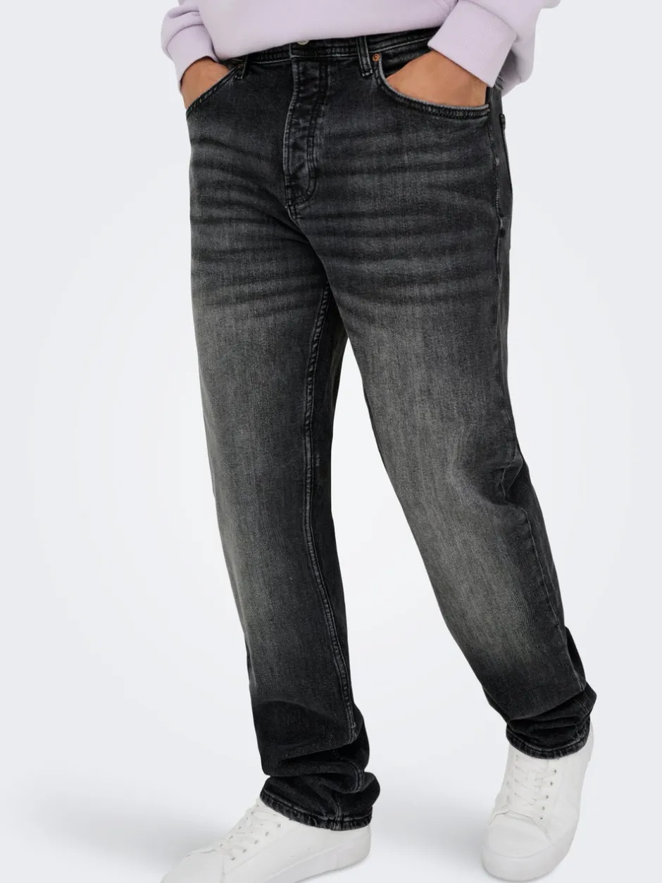Online ONSEDGE Mellemhøj talje Straight fit Jeans Jeans|Jeans