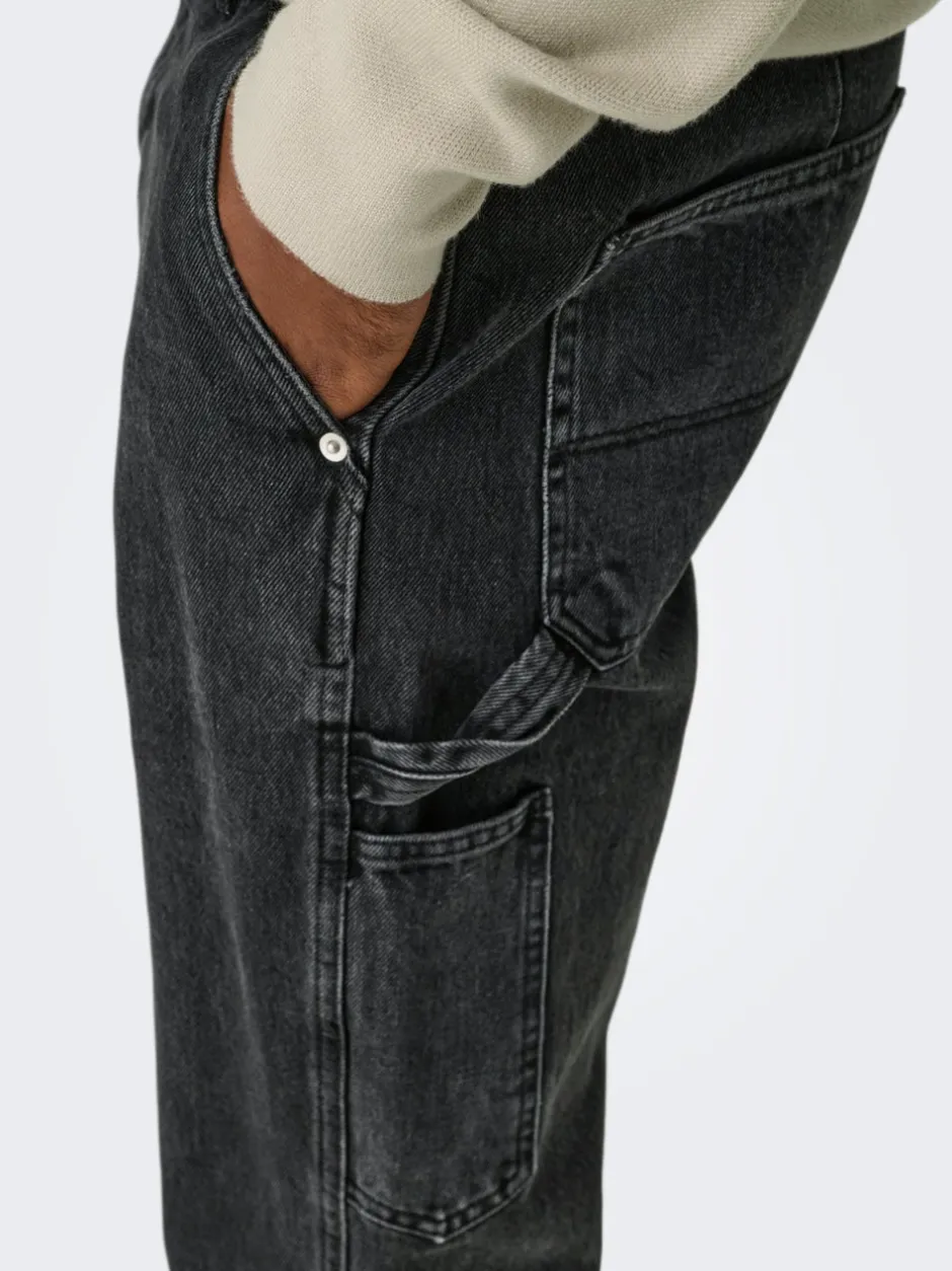 Clearance ONSEDGE Mellemhøj talje Straight fit Jeans Jeans|Jeans