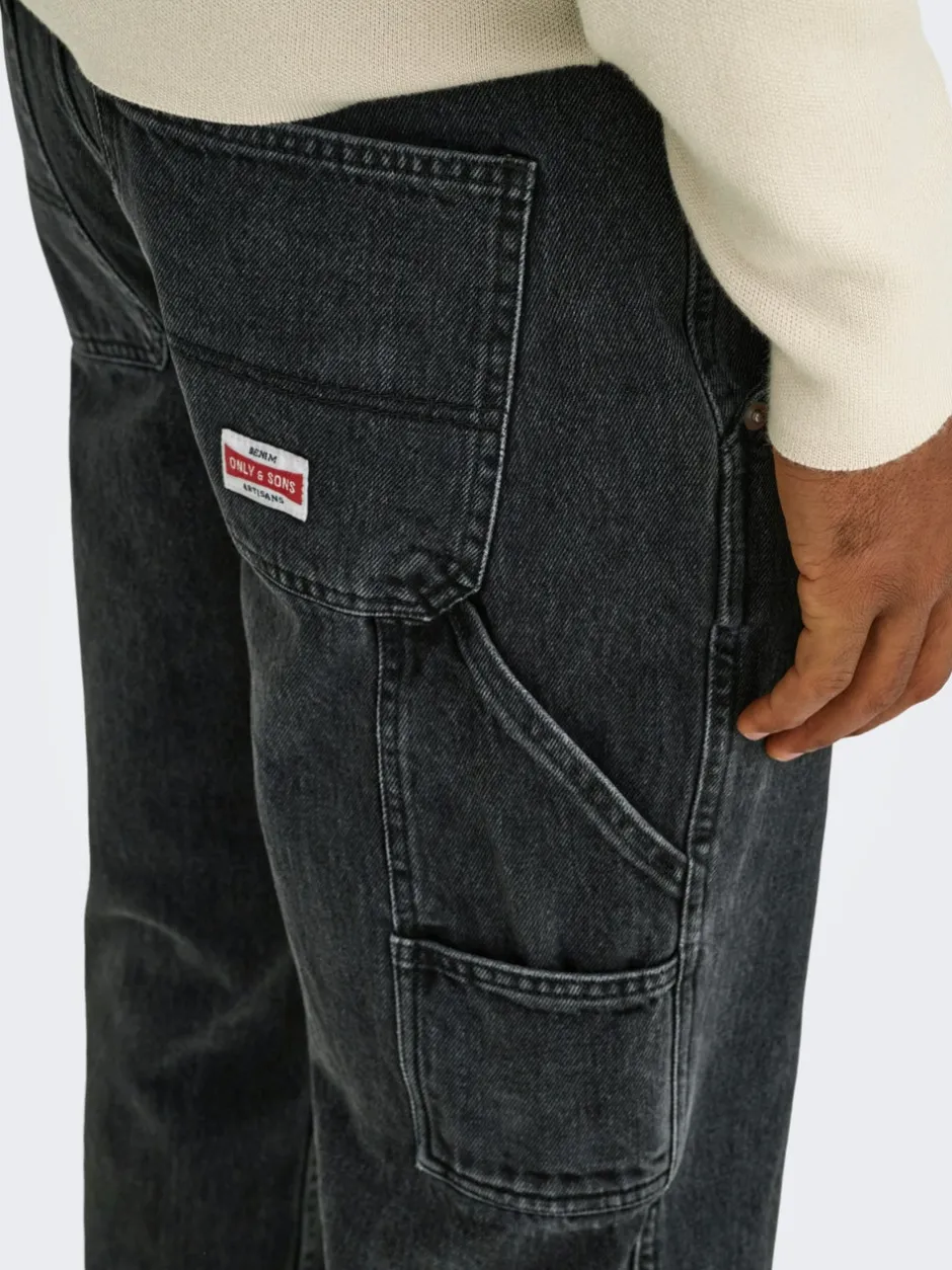 Clearance ONSEDGE Mellemhøj talje Straight fit Jeans Jeans|Jeans