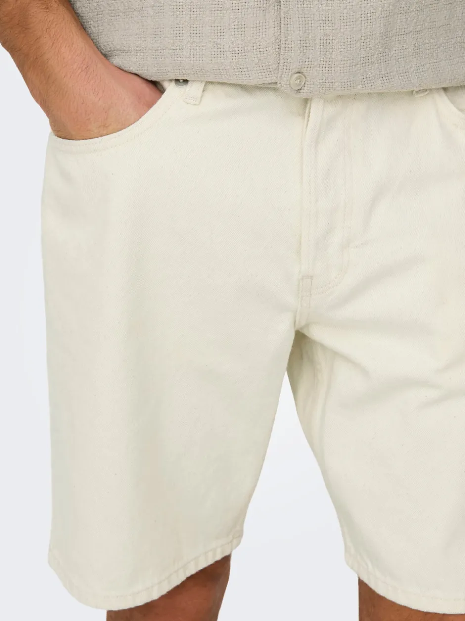 Clearance ONSEDGE Mellemhøj talje Straight fit Shorts Shorts