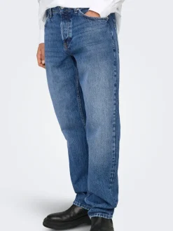 Discount ONSEDGE Mellemhøj talje Straight fit Jeans Jeans|Jeans