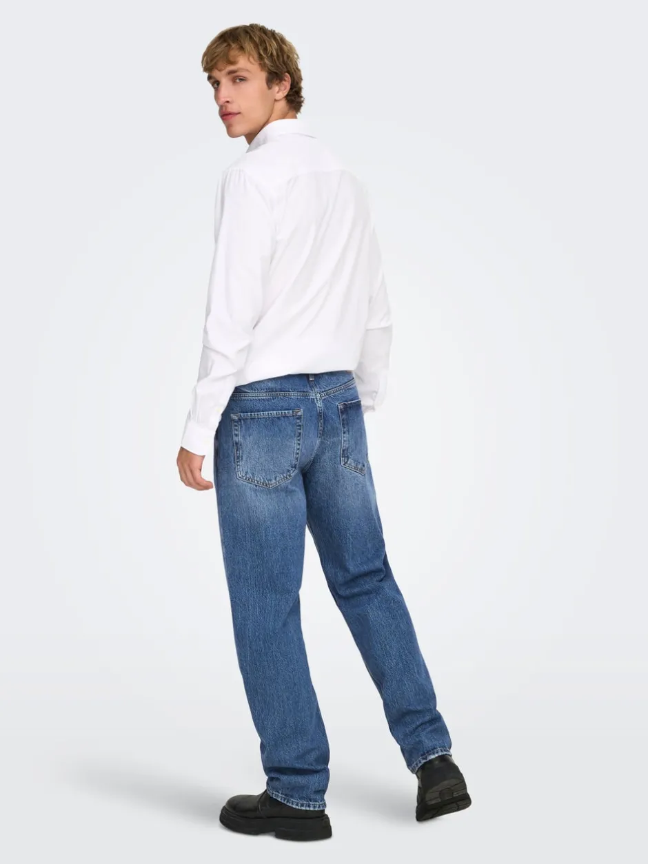 Discount ONSEDGE Mellemhøj talje Straight fit Jeans Jeans|Jeans