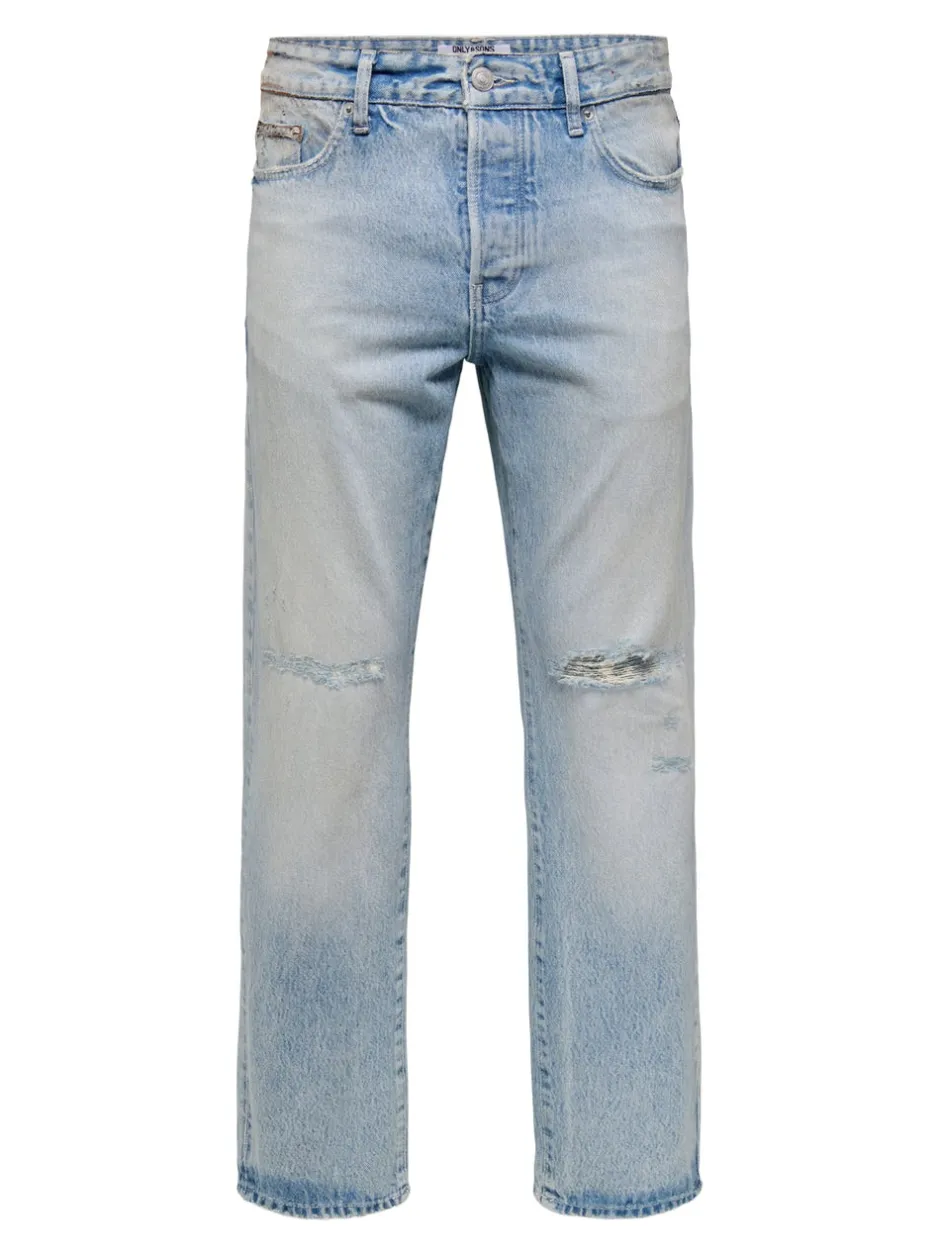 ONSEDGE Mellemhøj talje Straight fit Jeans Jeans|Jeans