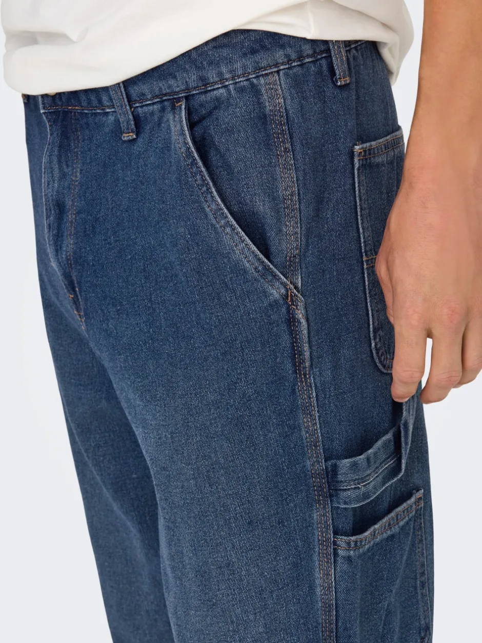Clearance ONSEDGE Mellemhøj talje Straight fit Jeans Jeans|Jeans