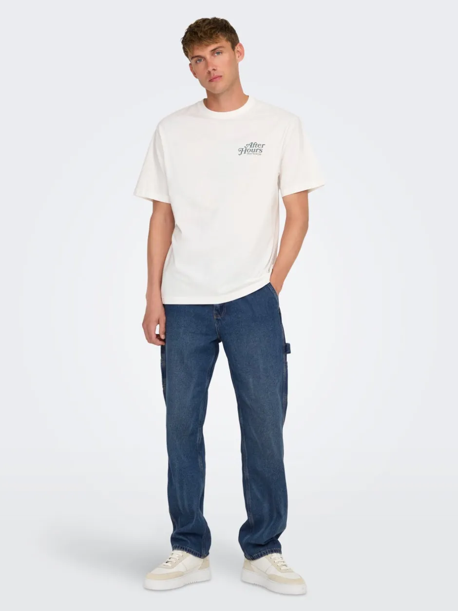 Clearance ONSEDGE Mellemhøj talje Straight fit Jeans Jeans|Jeans