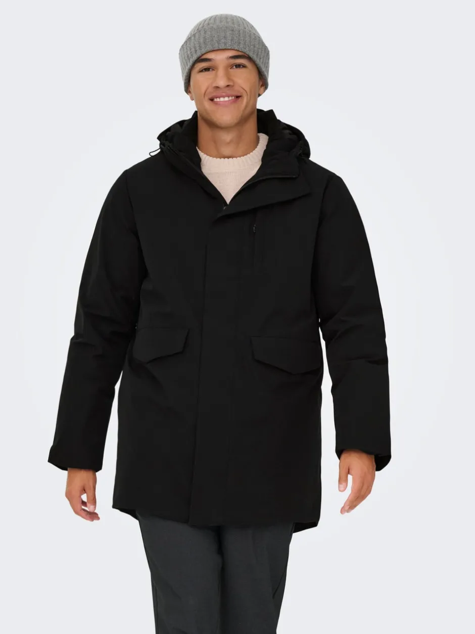 Discount ONSENRICO Lang parka Jakker Og Frakker