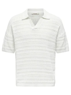 ONSGRAYSON Strikket poloshirt Strik|T-Shirts