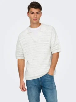 ONSGRAYSON Strikket poloshirt Strik|T-Shirts