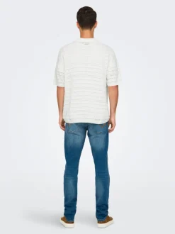 ONSGRAYSON Strikket poloshirt Strik|T-Shirts