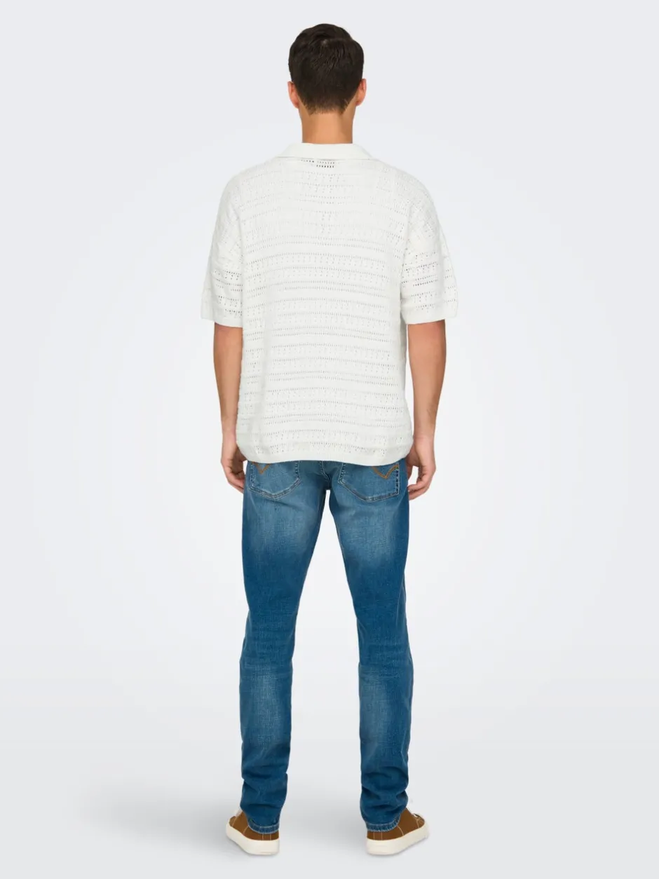 ONSGRAYSON Strikket poloshirt Strik|T-Shirts