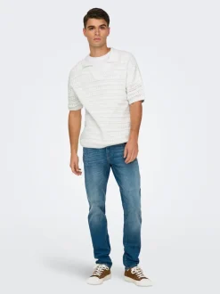 ONSGRAYSON Strikket poloshirt Strik|T-Shirts