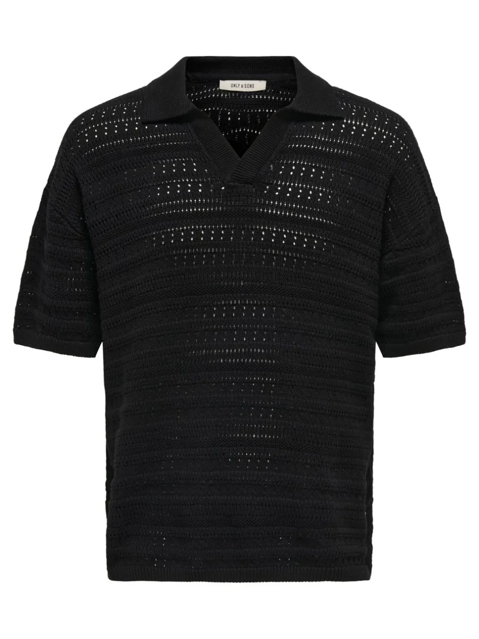 Sale ONSGRAYSON Strikket poloshirt Strik|T-Shirts