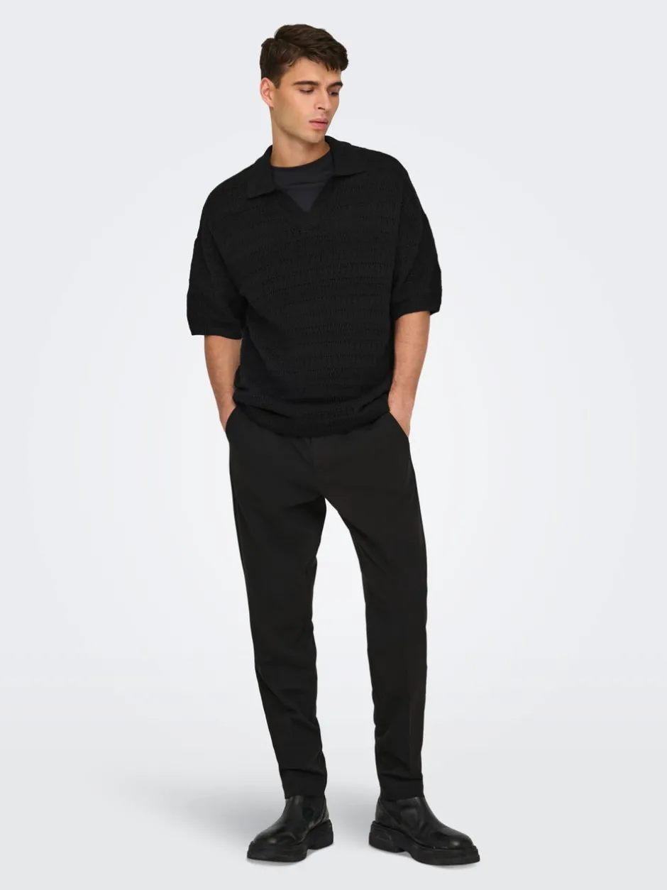 Sale ONSGRAYSON Strikket poloshirt Strik|T-Shirts