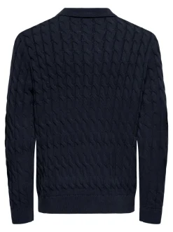 Hot ONSKICKER Strikket poloshirt Strik