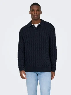 Hot ONSKICKER Strikket poloshirt Strik