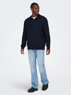 Hot ONSKICKER Strikket poloshirt Strik