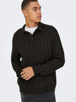 Online ONSKICKER Strikket poloshirt Strik
