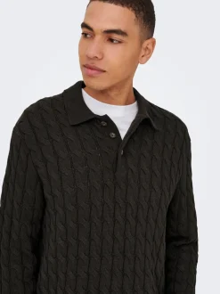 Online ONSKICKER Strikket poloshirt Strik
