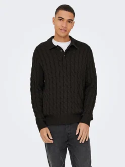 Online ONSKICKER Strikket poloshirt Strik