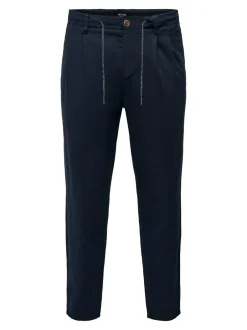 ONSLEO Tapered fit - cropped Hør Chinobukser Bukser