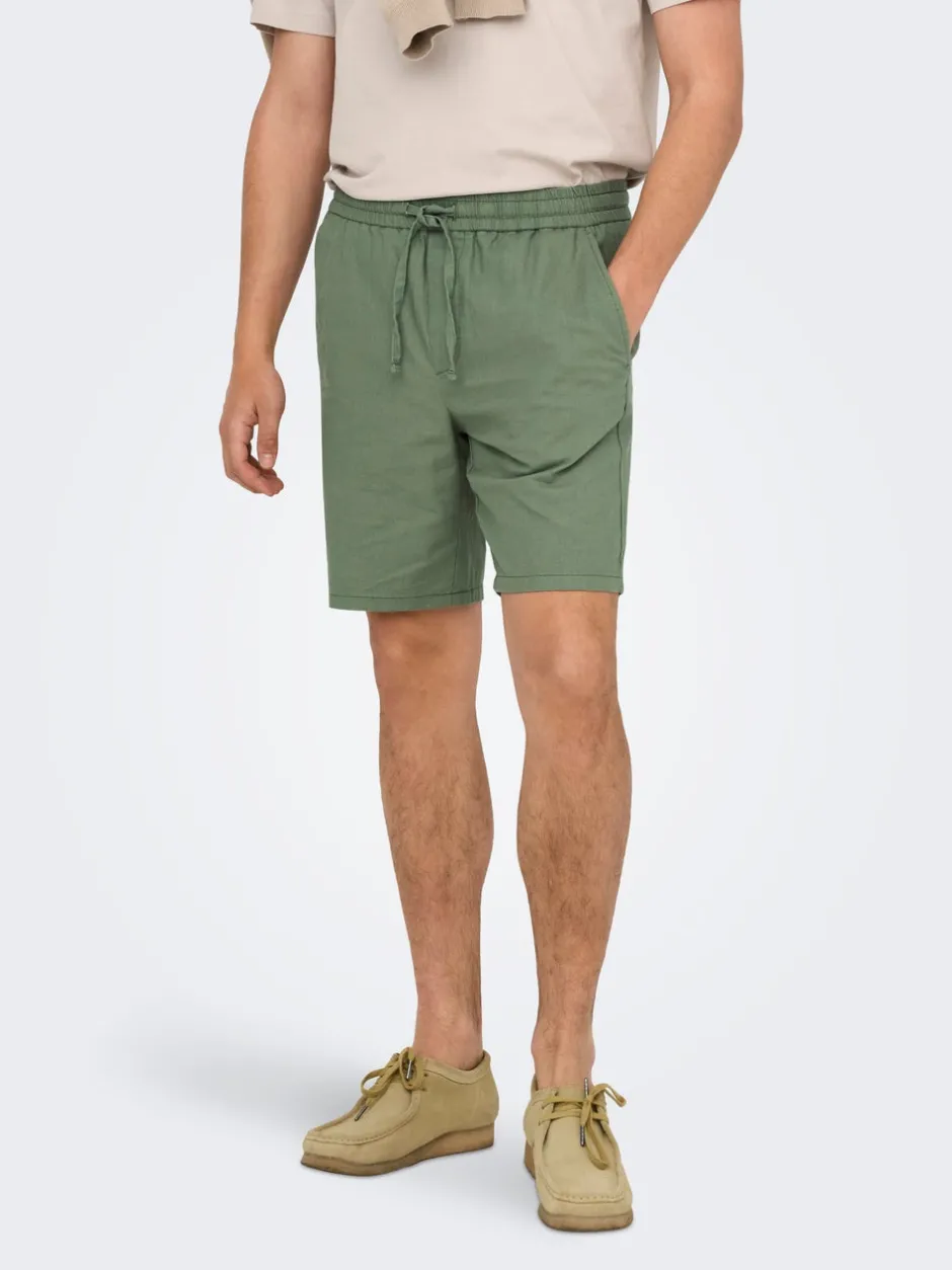 Online ONSLINUS Regular fit Hør Shorts Shorts