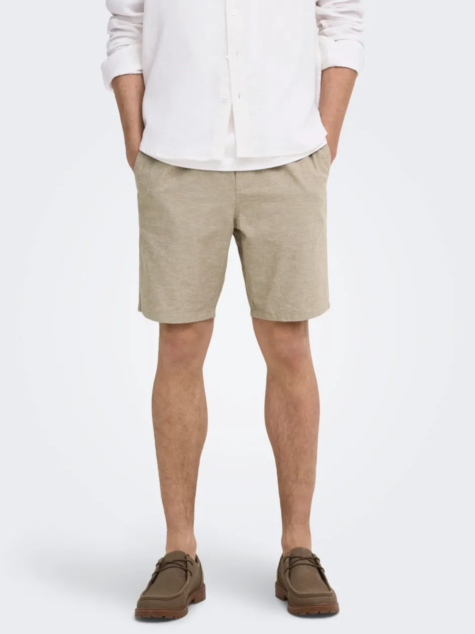 Outlet ONSLINUS Regular fit Hør Shorts Shorts