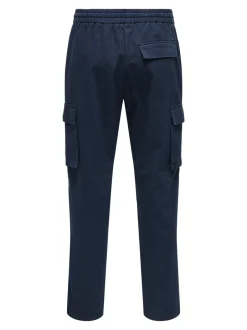 Best ONSLINUS Tapered fit Hør Cargobukser Bukser
