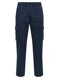 Best ONSLINUS Tapered fit Hør Cargobukser Bukser
