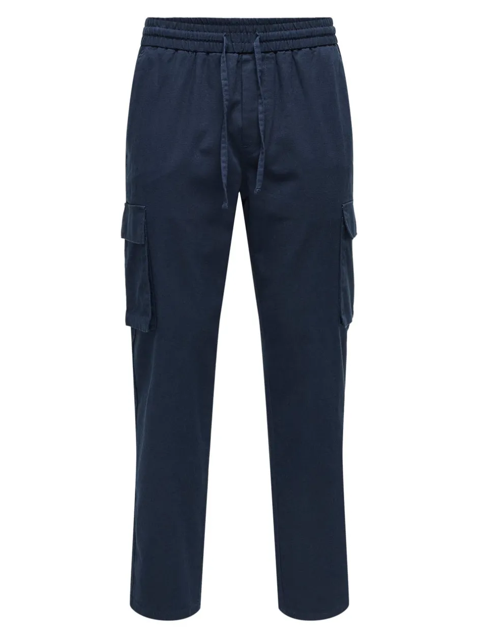 Best ONSLINUS Tapered fit Hør Cargobukser Bukser
