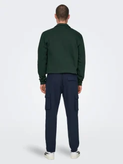 Best ONSLINUS Tapered fit Hør Cargobukser Bukser