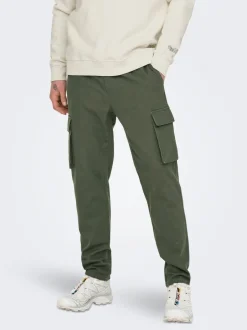 New ONSLINUS Tapered fit Hør Cargobukser Bukser