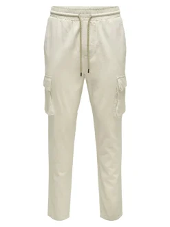 Hot ONSLINUS Tapered fit Hør Cargobukser Bukser