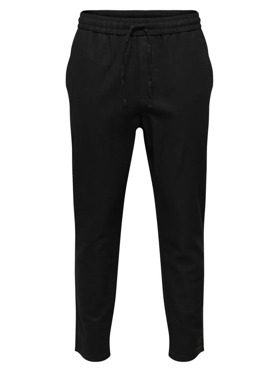 Sale ONSLINUS Tapered fit Hør Joggingbukser Bukser