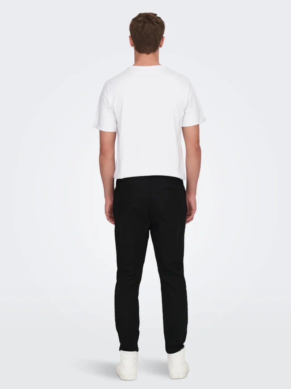 Sale ONSLINUS Tapered fit Hør Joggingbukser Bukser