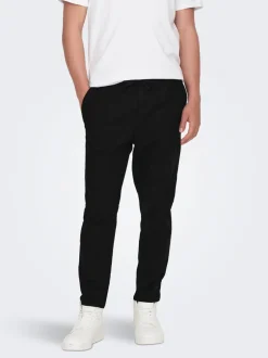 Sale ONSLINUS Tapered fit Hør Joggingbukser Bukser