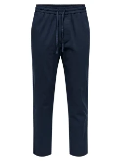 Sale ONSLINUS Tapered fit Hør Joggingbukser Bukser