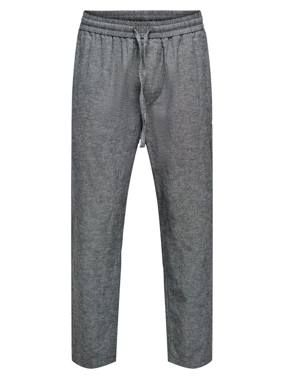 Hot ONSLINUS Tapered fit Hør Joggingbukser Bukser