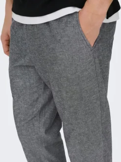 Hot ONSLINUS Tapered fit Hør Joggingbukser Bukser