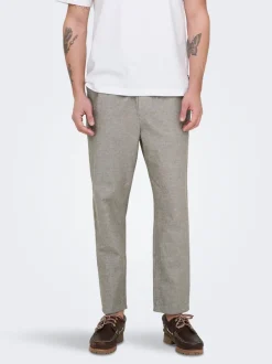 New ONSLINUS Tapered fit Hør Joggingbukser Bukser