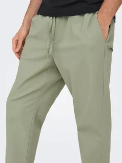 Best ONSLINUS Tapered fit Hør Joggingbukser Bukser