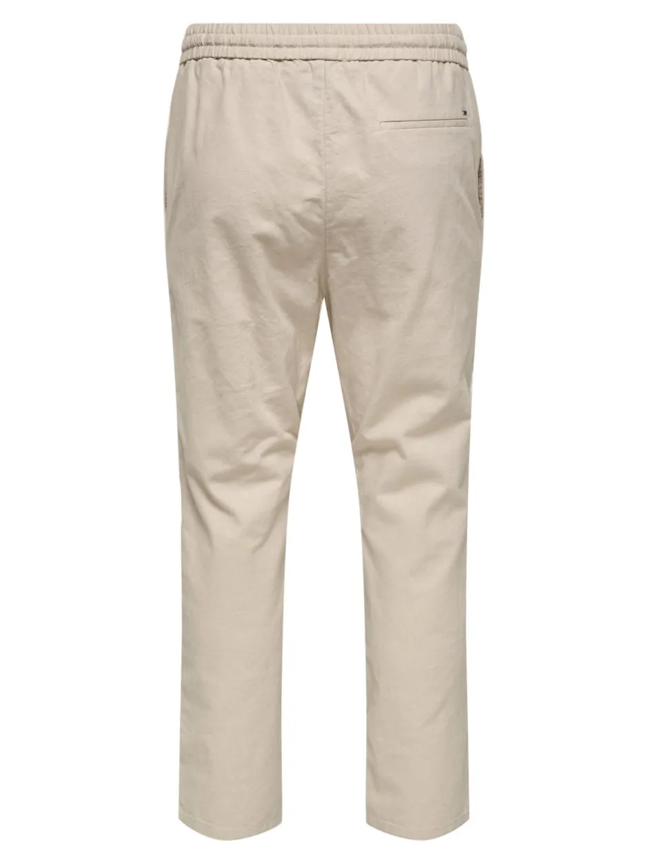 Online ONSLINUS Tapered fit Hør Joggingbukser Bukser