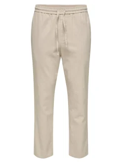 Online ONSLINUS Tapered fit Hør Joggingbukser Bukser