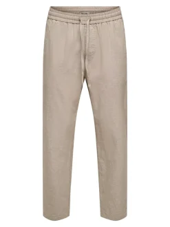 Clearance ONSLINUS Tapered fit Hør Joggingbukser Bukser