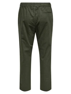 Discount ONSLINUS Tapered fit Hør Joggingbukser Bukser