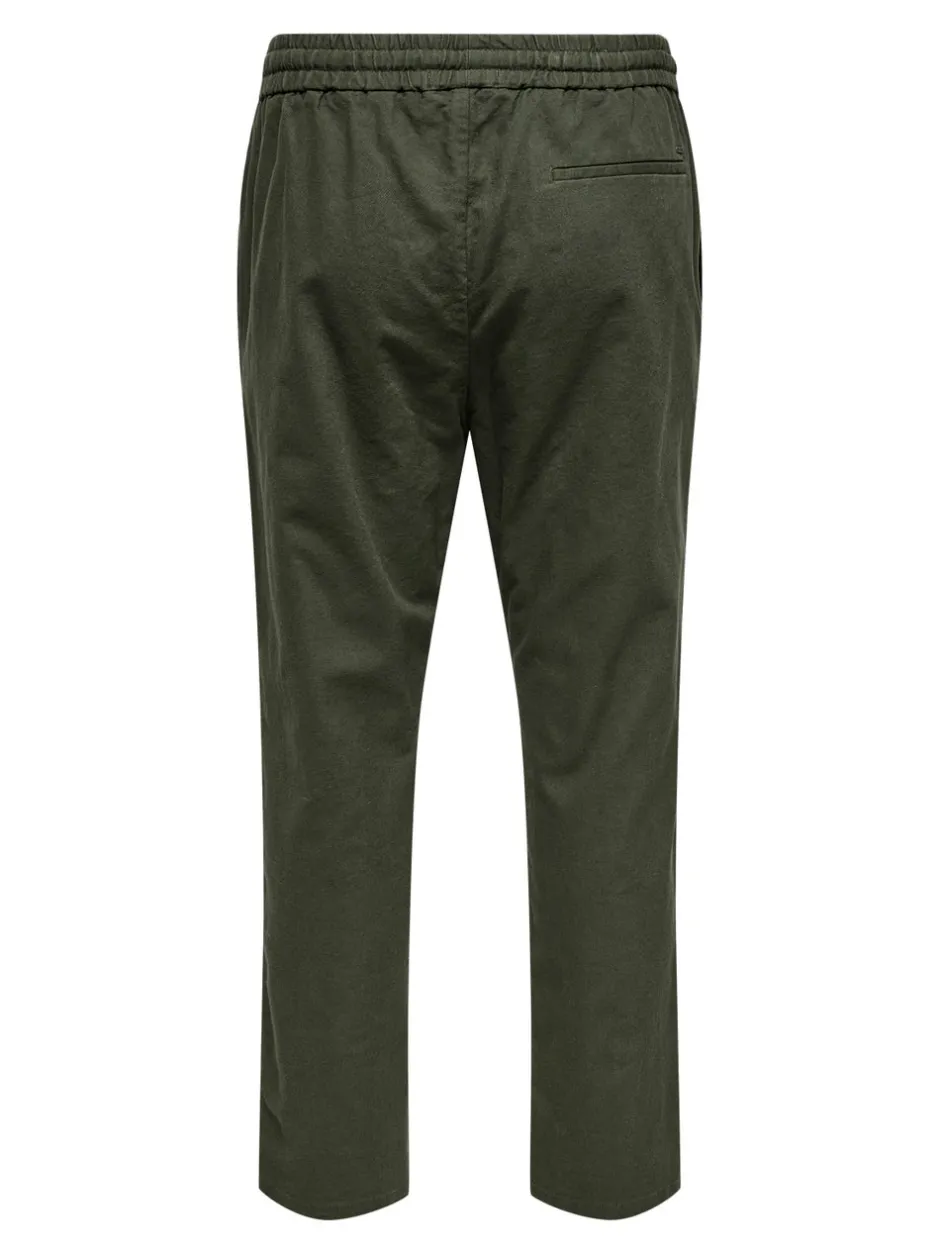 Discount ONSLINUS Tapered fit Hør Joggingbukser Bukser