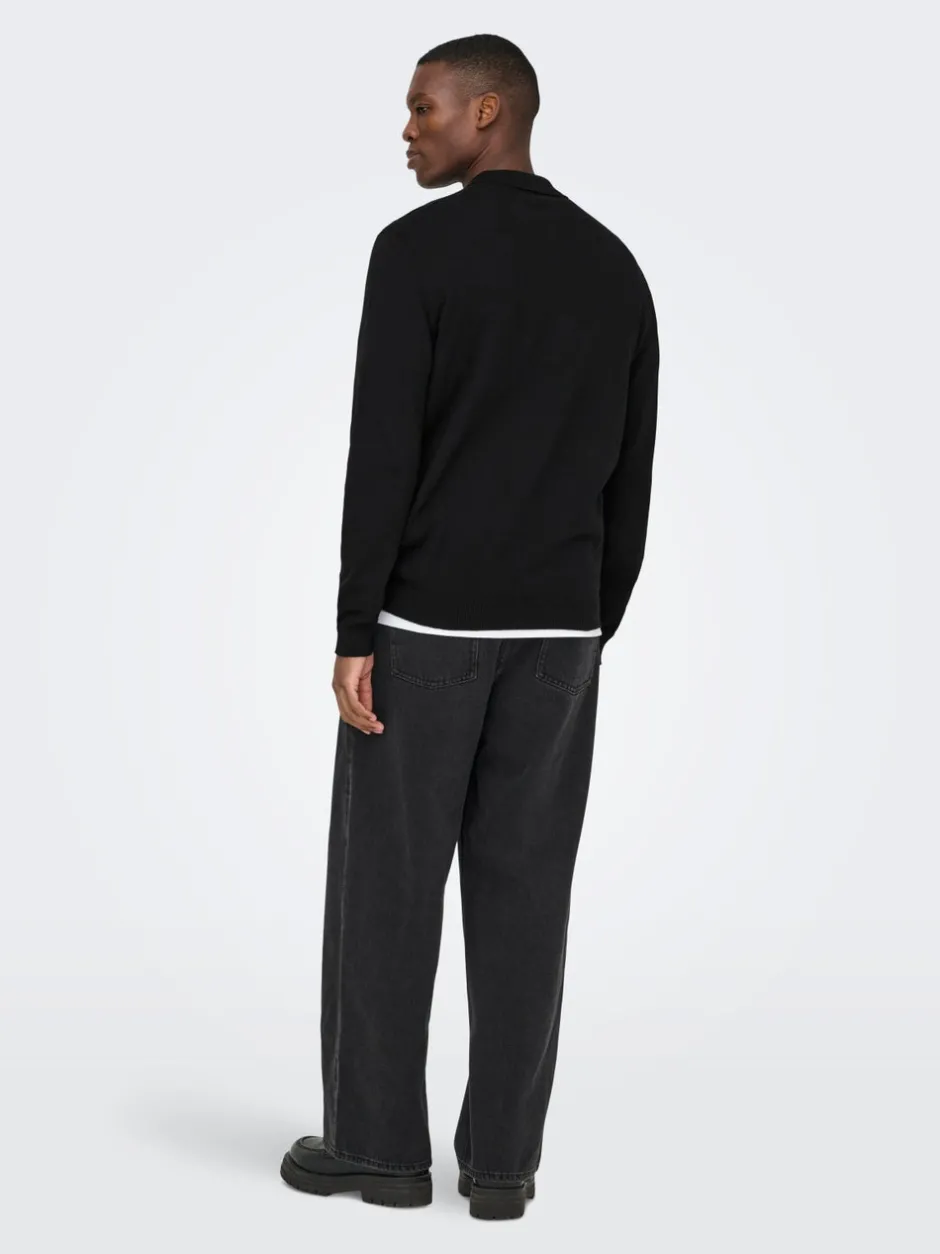 Hot ONSLOUI Strikket poloshirt Strik