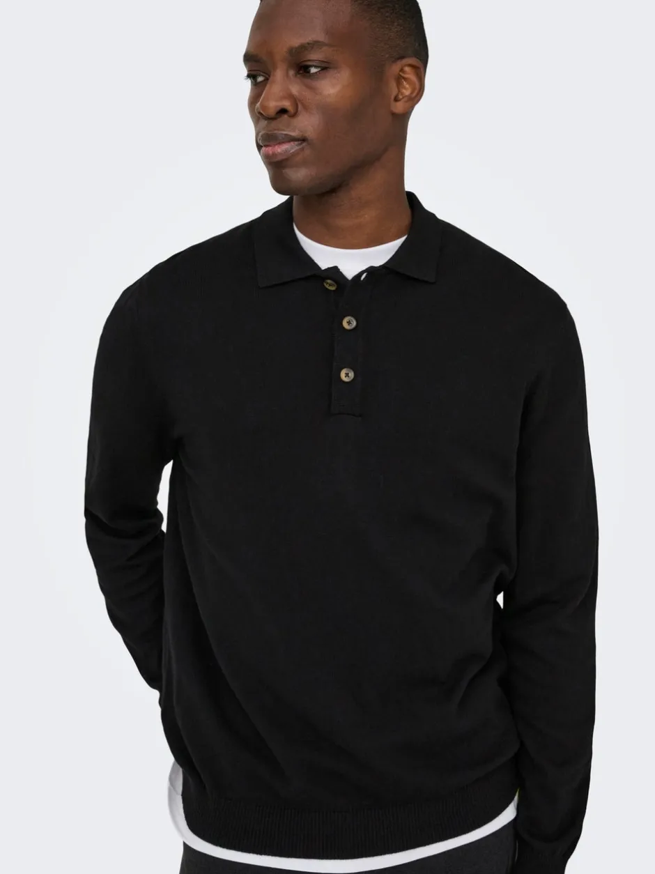 Hot ONSLOUI Strikket poloshirt Strik