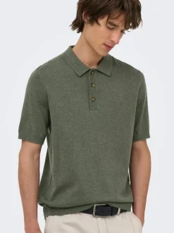 ONSLOUI Strikket poloshirt Strik